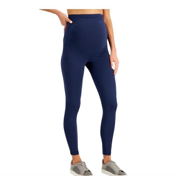 Ideology Blue Stretch Maternity Leggings - Picture 1 of 8